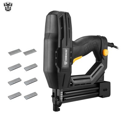 China DEKO DKET02 Black Staple Gun 220V-240V Durable Lightweight Portable Electric Power Nail Gun Tacker&Furniture Nail Gun For Woodworking â ‰ ¤ 20pcs/min for sale