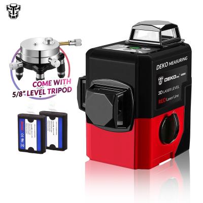 China DEKO LL12-HV 3D Series 12 Red Laser Level Lines Self-Leveling 360 Degree Horizontal And Vertical Cross 27cm*25cm*16.5cm for sale