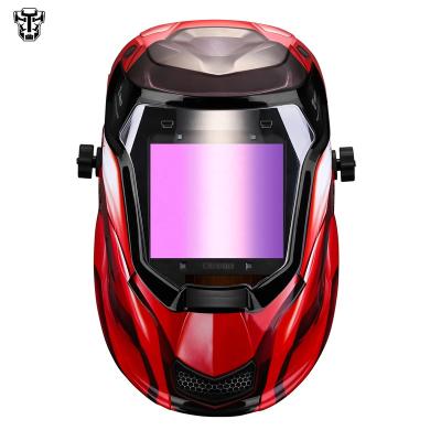 China DEKO MZ240 MIG Muttahida Majlis-e-Amal Electric Welding Mask/Red Solar Auto Darkening Helmet/Welding Lens for Welding Machine or Plasma Cutter 33 x 23 x 23cm for sale