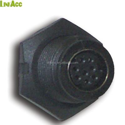 China Power linkjc waterproof mini DIN 8 pin fenale panel mount connector for sale