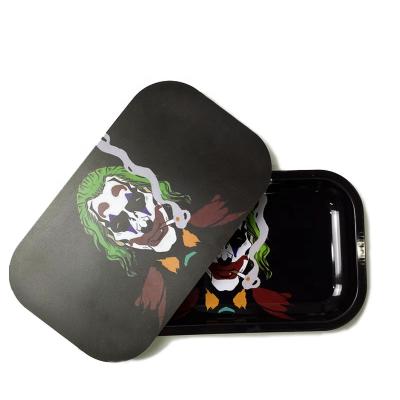 China High Quality Eco-friendly Customied Designer Rolling Tray With Lid Wholesale Tobacoo Weed Metal Rolling Tray for sale