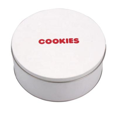 China Custom Airtight Food Cake Biscuit Metal Packaging Luxury High Quality Round Shape Biscuit Tin Box for sale