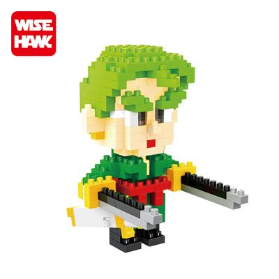 China Nano Roronoa Zoro Block Block Kids Educational Building Brick Toys Popular Eco-friendly Material for sale