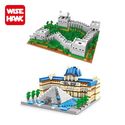 China Big Architecture Iblock Plastic Diamond Wisehawk Intelligence Development Building Blocks Mini Model Toy for sale