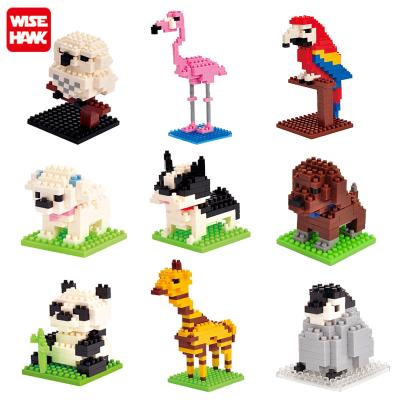 China DIY Building Block Toys Best Selling Cheap Amazon Small Plastic Nano Panda Animal Model Block Building Block Toys For Children for sale