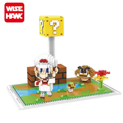 China Super Mario eco-friendly material small model factory Wisehawk brick diy plastic nano toys for kids for sale