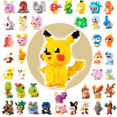 China Eco-friendly material wholesale plastic mirco building block 38 action numbers GBA series pokemon toys for sale