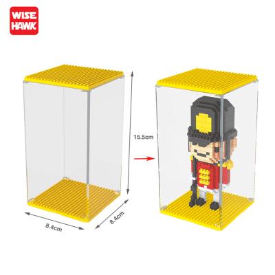 China Micro Intelligence Development Wisehawk Brick Display Case 8.4 x 8.4 x 15.5cm for Diamond Block Figure for sale