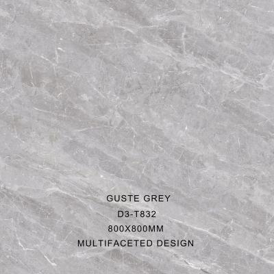 China D3-T832 Modern Guste High Quality Gray Deer Super Wear Resistant 800x 800 Agglomerated Marble Stone for sale