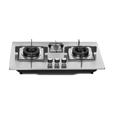 China 3 Burner Gas Stove Stainless Steel High Power Gas Stove Gas Hob Built-in Household Cooktop Hotel Kitchen Appliances for sale