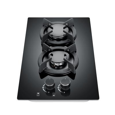 China Household Built-in Cocina de gas CKD SKD Gas Hob Cooktop 2 Burner Tempered Glass Gas Stove Household Kitchen Appliances for sale