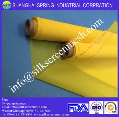 China screen printing on polyester mesh 72T white/yellow 100% polyester bolting cloth for sale