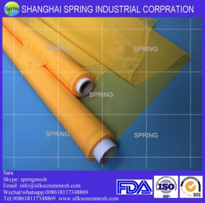 China 250 Mesh Count(100T) Silk Screen Printing Mesh Fabric/Polyester Screen Printing Mesh for sale