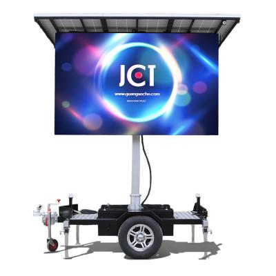 China Outdoor Outdoor P6 Solar Power Led Sign Advertising Billboard Mobile Led Screen Trailer for sale