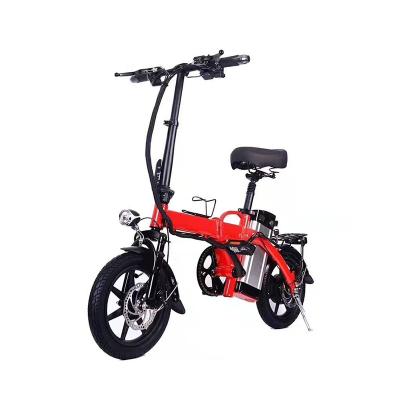 China New EB07 48V steel adult foldable e bike folding electric bike city indicated drive bicycle with 12inch tire for sale