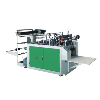 China Computer Controlled Automatic Hot Sale Hotels Two Lines Heat Cutting Bag Making Machine T Shirt Plastic Garbage Bag Making Machinery for sale