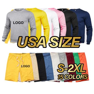 China Custom Graphic Crewneck Men Hoodie Sweatshirt Tracker And Pants Sweatsuit QUICK DRY Set Terry Crew Neck French Sweatshirts With Logo for sale