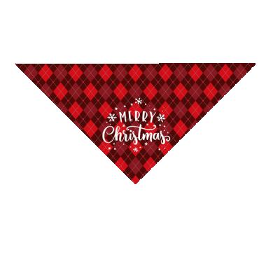 China Viable sublimation printed holiday triangle dog bandana with custom logo for sale