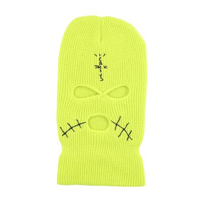 China Custom Face Windproof Blanket 3 Hole Full Face 3 Holes Knit Beanie for sale