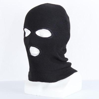 China COMMON Knit Sew Acrylic Surface Full Face Coverage Ski Balaclava One Size Fits Thermal 3 Holes Plus for sale