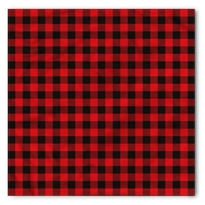 China Multifunctional Scarf Red Buffalo Plaid Bandana 22*22inch Bandana Custom Printed Square Head Scarf for sale