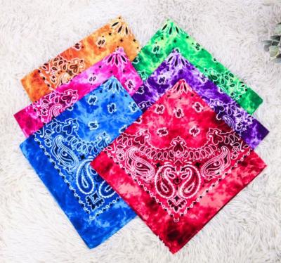 China Breathable Wind Tie Dye Bandana Cotton Paisley Bandanas Headbands Cowboy Breathable Wind Resistant For Men And Women for sale