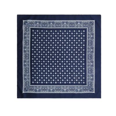 China Wholesale Hip Hop Polyester In Stock Design Made 55x55cm Printed Square Paisley Bandana for sale