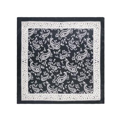 China Wholesale Classic Satin Printing Custom Square Bandana Paisley Design Satin Bandana Scarf Bandana for sale