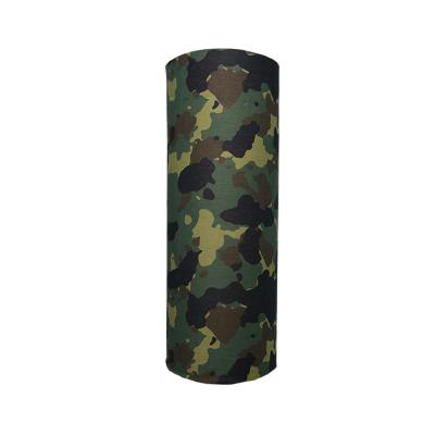 China Outdoor Activities Stretchy Custom Logo Print Neck Gaiter Camo Seamless Camouflage Neck Cuff Tube Bandana for sale