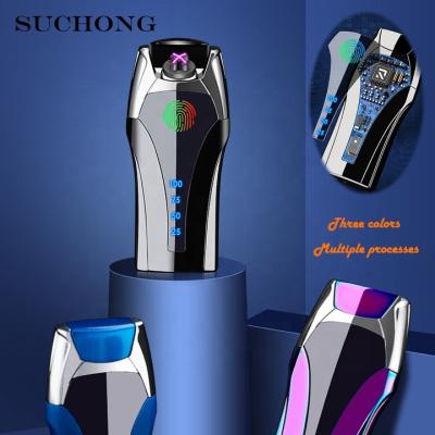 China USB Touch Control Lighter Cigarette Arc Plasma Free Sample Logo LED Button Arc Lighter For Wholesale for sale