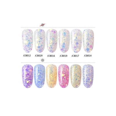 China Nails Glitter Neon Nail Art Chunky Glitter Party Hot Selling Phosphor Glitter For Body Face Party Makeup Decoration for sale