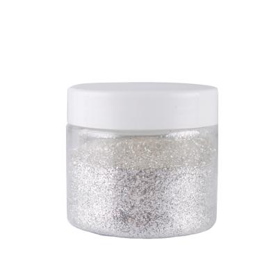 China Bling Sterling Glitter Polyester Art Silver Cosmetics Eye Powder Nail Glitter Fabric Leather Decorative Goods for sale