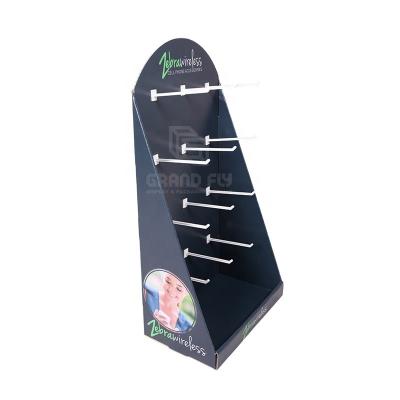 China Customize According To Your Needs Easy-Assemble Point Of Sale Tabletop Display Box With Plastic Peg Hook for sale