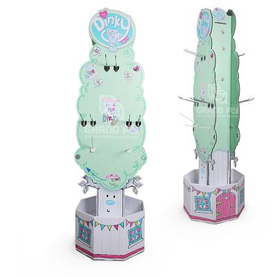 China Can Recommend or Current Shape New Arrival Cute Bear Two Sides Hook Floor Display Stand Rack for sale