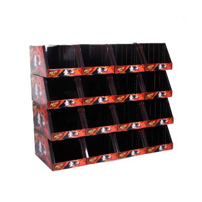 China Single Sided Hot Selling Corrugated Paper Pallet Display Cardboard Greeting Card Custom Display Stand for sale