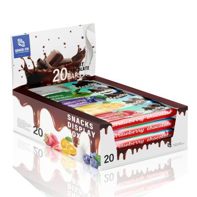 China Recycled Materials Custom Countertop Promotion Cardboard Display Cardboard Corrugated Cardboard Trays Tear Off Candy Display Package Food Box for sale