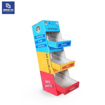 China Promotional Recycled Materials Paper Cardboard Display Stand Recycled Custom Cardboard Display Counter for sale