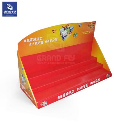 China Customize According To Your Needs Custom 3 Tier Countertop Display Cardboard Greeting Card Display Stand Paper Type for sale