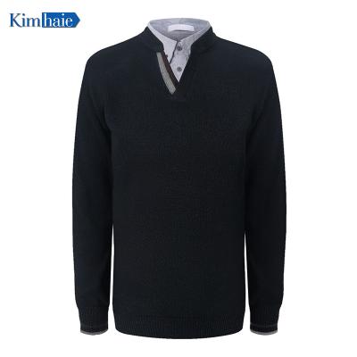 China new Anti-wrinkle leisure winter sweater with shirt collar pullover casual men's cotton sweater men 2021 casual wear for sale