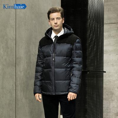 China New Design Men's Winter Plus Size Cotton Padded Coat Warm Black Warm Jacket Plus Size Hooded Male Jacket Winter Stripper Jacket for sale