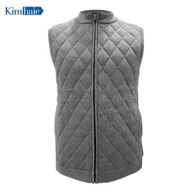 China Breathable Ready To Ship Korea Retail Big Style New OEM Fashion Men's Gray Navy Knitted Vest Padded Vest Warmer Vest for sale