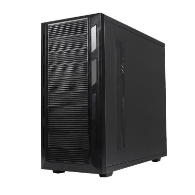 China With Black Aluminum Fan PC Computer Case SGCC Game PC Case Game Installed Game Cabinets 10 CD Piece Chassis for sale