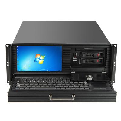 China With 4U fan lcd workstation rackmount chassis with touch screen and keyboard for sale