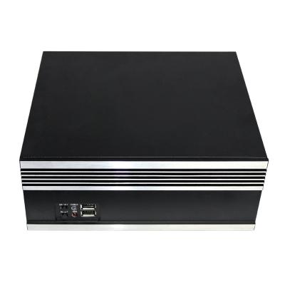 China With Window 2U Compact Desktop Case Desktop Mini-ITX Dual System Dual System Industrial Server PC Case for sale