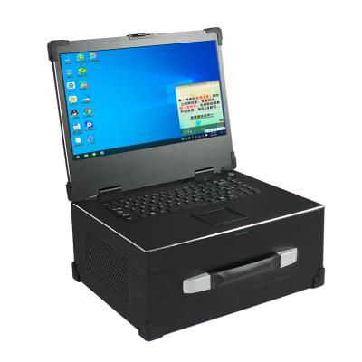 China Panel PC Server Case With Display And Full Keyboard 7 Size PCIE Slot Laptop LCD Case B31 for sale