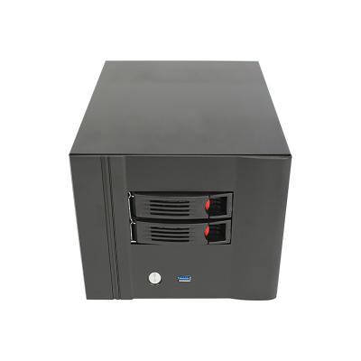 China With Fan IPFS NAS 2 Bay Mini Storage NAS Server Case with Hotswap Tray Server Chassis for sale