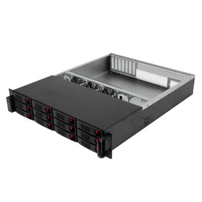 China SGCC 2U hotswap server chassis 12bays with hotswap fanwall case /storage rackmount case for sale