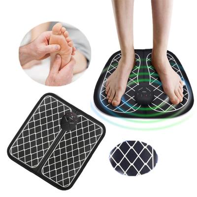 China Portable Wireless Rechargeable Acupuncture Pulse Therapy Reflexology EMS Foot Massager Mat for sale