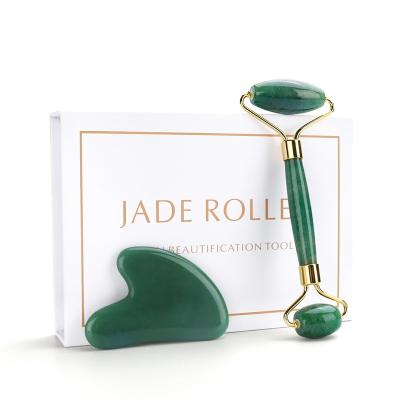 China A meaningful & Best Selling White Face Lifting Jade Roller Gua Sha For Natural Facial Massager Special Gift Beauty Product for sale