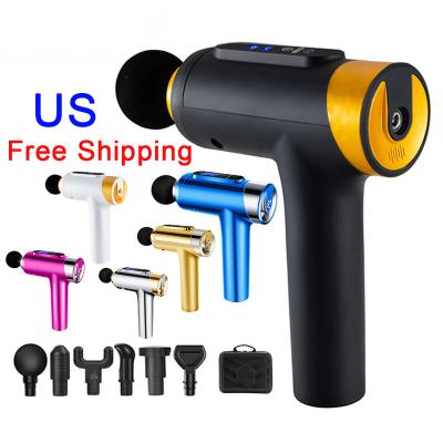 China Free Shipping Dropshipping Handheld US Body Percussion Electric Deep Tissue Massage Gun for sale